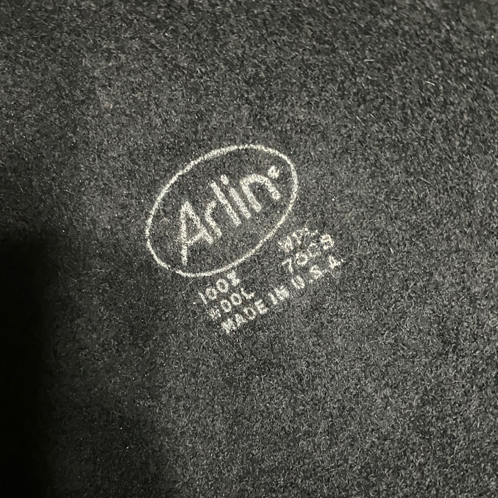 Vintage Arlin 100% wool black made in the USA band satin - Picture 7 of 8